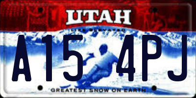 UT license plate A154PJ