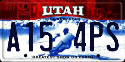 UT license plate A154PS