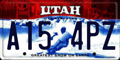 UT license plate A154PZ
