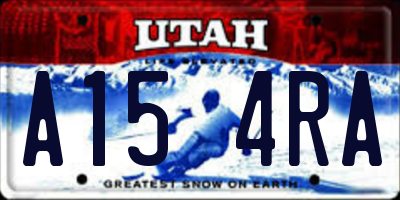 UT license plate A154RA