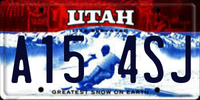 UT license plate A154SJ