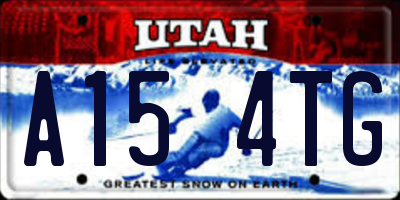 UT license plate A154TG