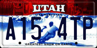 UT license plate A154TP