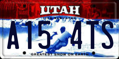 UT license plate A154TS
