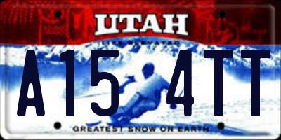 UT license plate A154TT