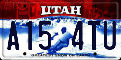 UT license plate A154TU