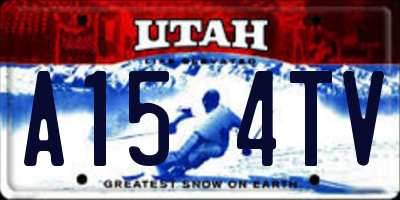 UT license plate A154TV