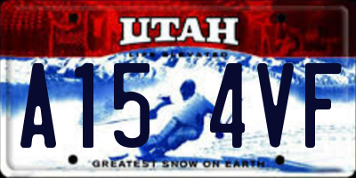 UT license plate A154VF