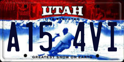 UT license plate A154VI