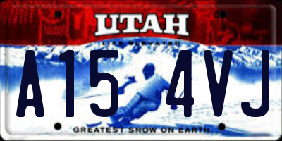 UT license plate A154VJ