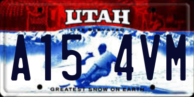 UT license plate A154VM