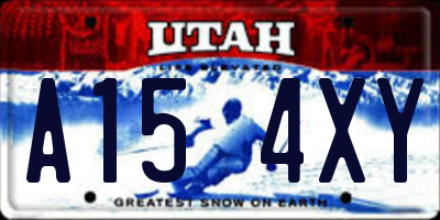 UT license plate A154XY