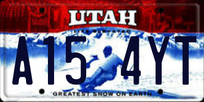 UT license plate A154YT