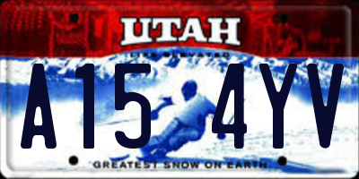 UT license plate A154YV
