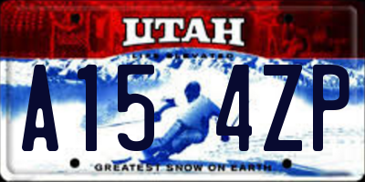 UT license plate A154ZP