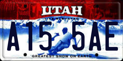UT license plate A155AE
