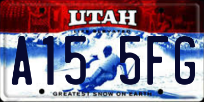 UT license plate A155FG