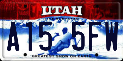 UT license plate A155FW