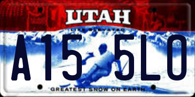 UT license plate A155LO