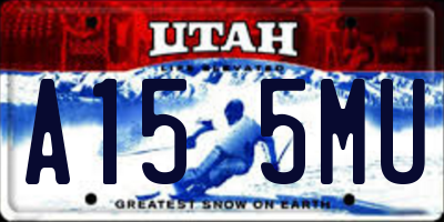 UT license plate A155MU