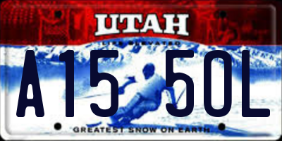 UT license plate A155OL