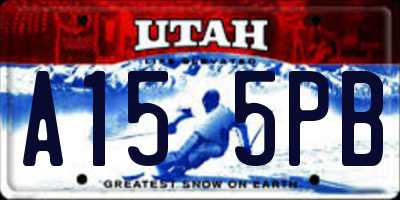 UT license plate A155PB