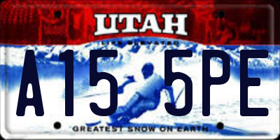 UT license plate A155PE