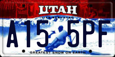 UT license plate A155PF