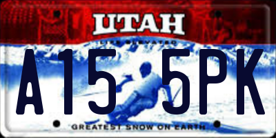 UT license plate A155PK