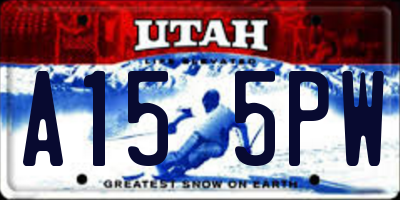 UT license plate A155PW