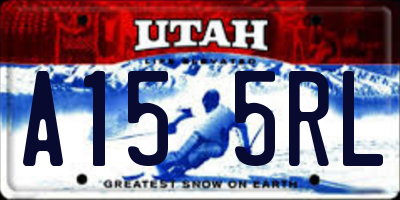 UT license plate A155RL
