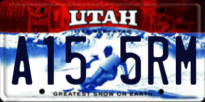 UT license plate A155RM