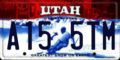 UT license plate A155TM