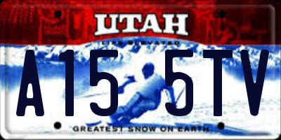 UT license plate A155TV