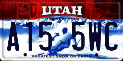 UT license plate A155WC