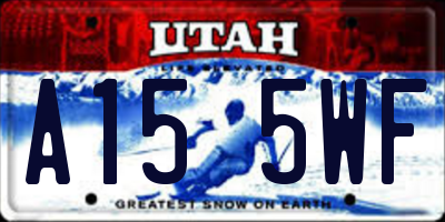 UT license plate A155WF