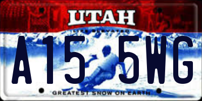 UT license plate A155WG