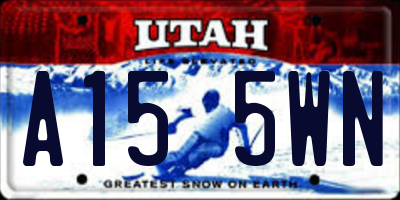 UT license plate A155WN