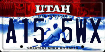 UT license plate A155WX
