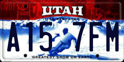 UT license plate A157FM