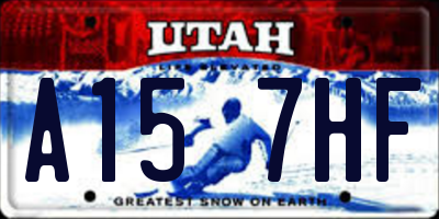 UT license plate A157HF