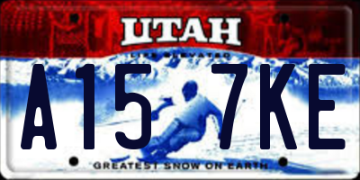 UT license plate A157KE