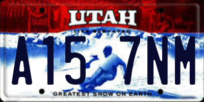 UT license plate A157NM