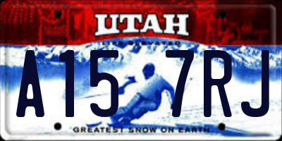 UT license plate A157RJ