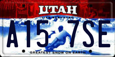 UT license plate A157SE