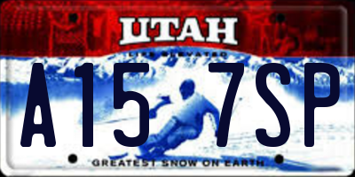 UT license plate A157SP