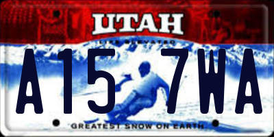 UT license plate A157WA