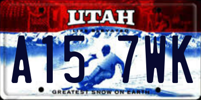 UT license plate A157WK