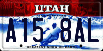 UT license plate A158AL