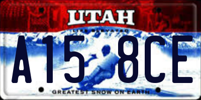 UT license plate A158CE